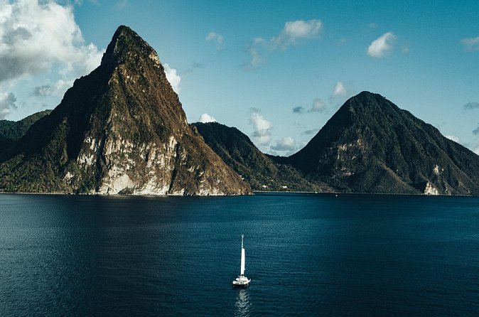 1/2 Day Private Catamaran out of Soufriere - The Pitons from the water