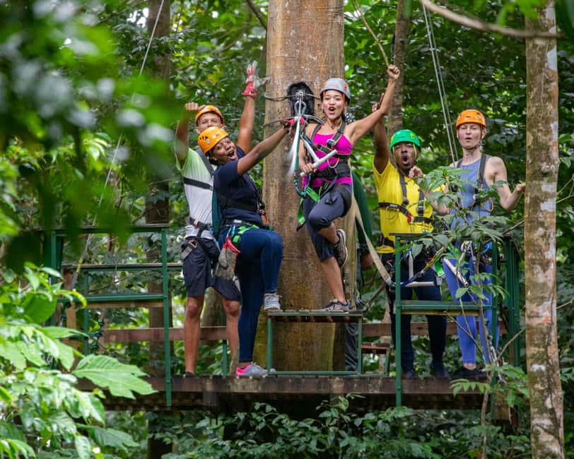 Castries, St. Lucia - Adrenaline Zipline - The short hikes are part of the appeal