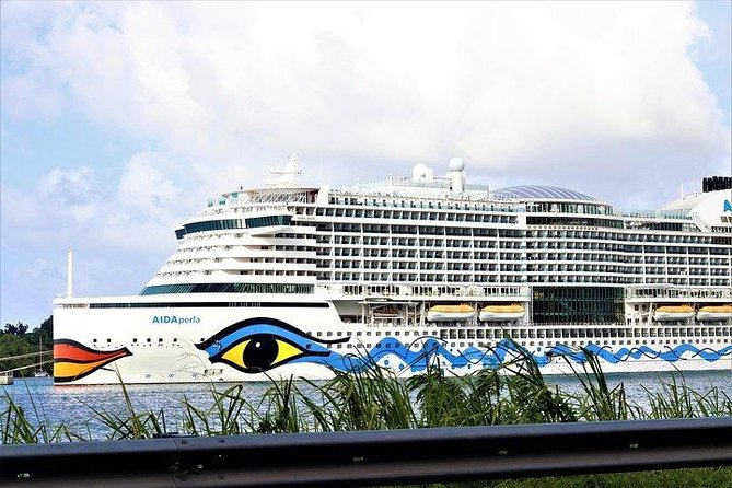Cruise Ship - On Island for a Day Excursion - Diamond Falls Botanical Gardens and the waterfall view