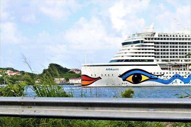 Cruise Ship - On Island for a Day Excursion - Sulphur Springs and the drive-through volcano