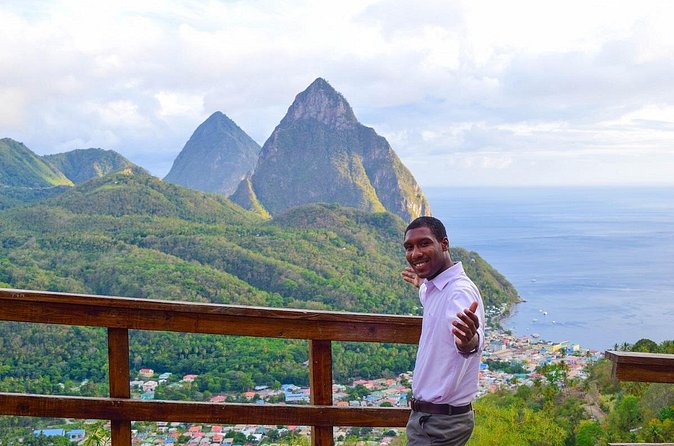 Gros Piton Hike St Lucia - The halfway viewpoint and the final push