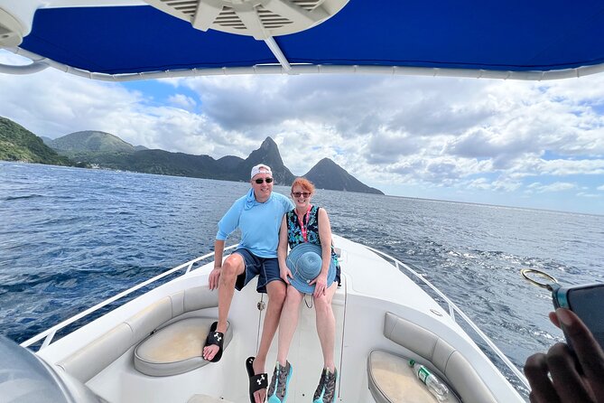 Private Boat Charter St. Lucia, boat tour to Soufriere. Full day - The Pitons are best viewed from the sea