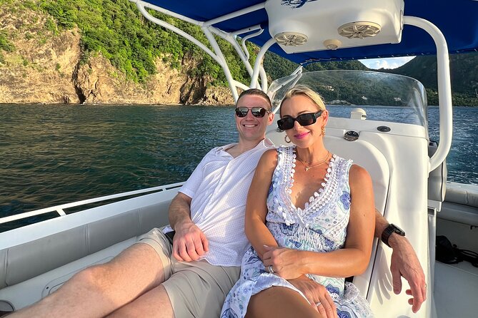 Private Boat Charter St. Lucia, boat tour to Soufriere. Half day. - Snorkeling at Anse Chastanet Beach