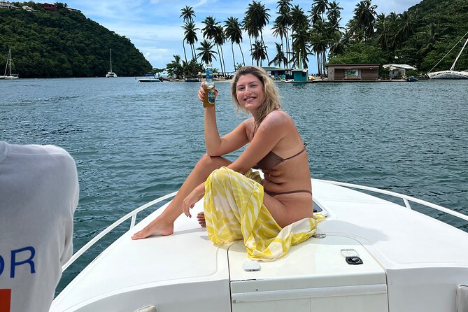 Private Boat Charter St. Lucia, boat tour to Soufriere. Half day. - Optional Soufriere mud baths and Piton Falls