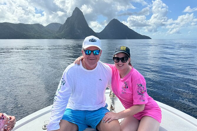 Private Charter Tour in St Lucia - Cruising past Castries and the Pitons