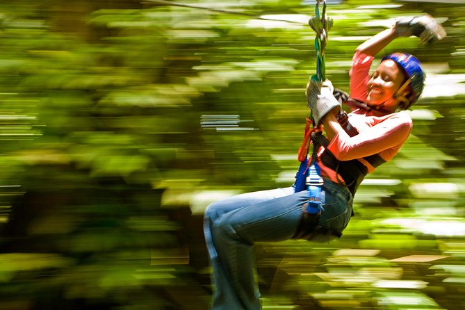 Rainforest Canopy Adventure from Vieux Fort or North Island, St Lucia - Flying over trees and rivers