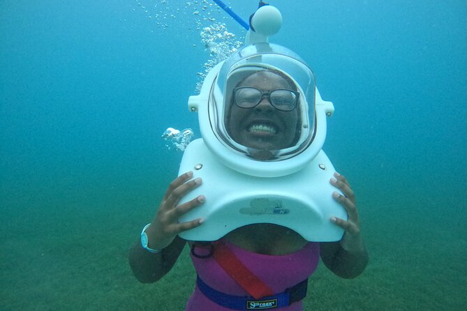 SeaTrek St. Lucia - What the helmet feels like underwater