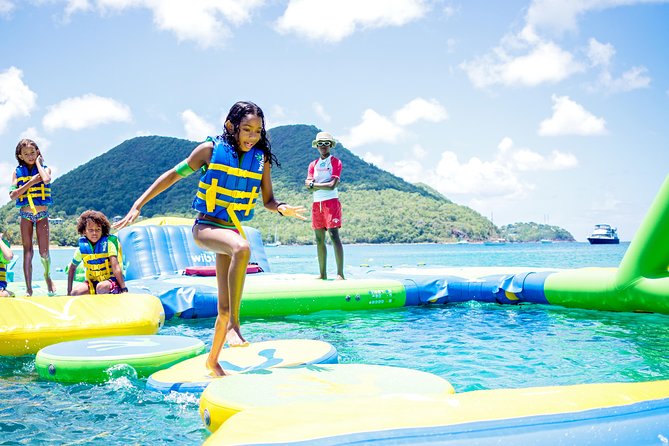 Splash Island Water Park in St Lucia - Cruise ship timing needs careful planning