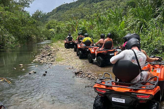 St Lucia ATV Tour : Waterfall, Plantation, Beach and Distillery - The waterfall stop on the full route