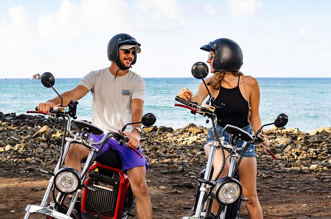 St.Lucia Beaches and Backroads Tour by Electric Big-Wheel Scooter - Rodney Heights, Monchy, and the cricket stadium