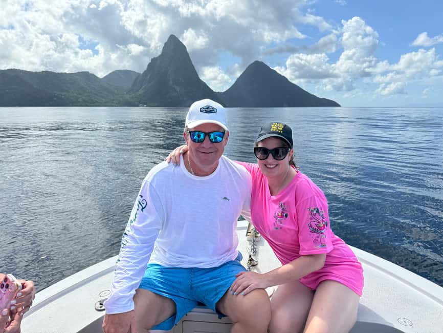 St. Lucia Caribbean: Sea and Land Excursion - Sugar Beach for swimming and snorkeling