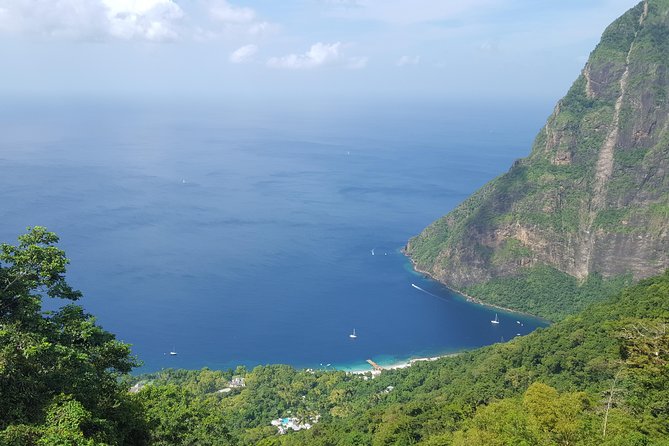 St Lucia Castries to Pitons Tour - The Pitons viewpoint and the Soufriere stop