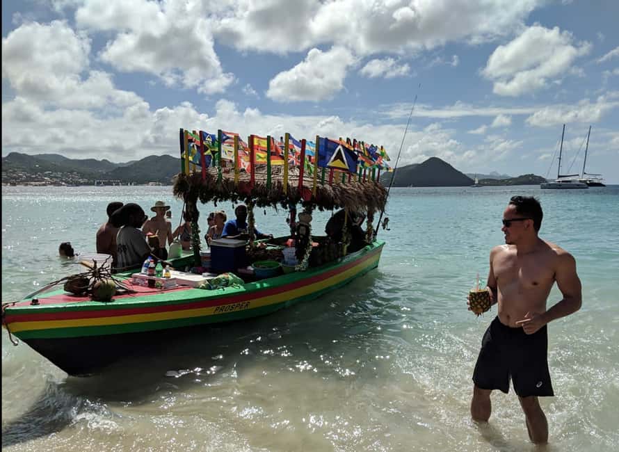 St Lucia Pigeon Island Ultimate Relaxer Experience - Climbing Fort Rodney for the Rodney Bay view