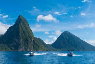 St. Lucia Speedboat and Power Snorkel From Castries
