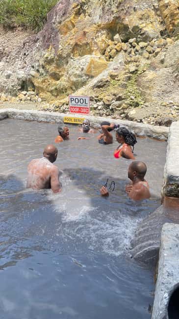 St Lucia Sulphur Springs Drive- in Volcano Tour & Waterfall - The mud bath, St. Lucia’s natural spa stop