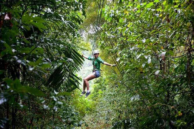 Treetop Zipline Experience From Castries - The safety briefing and first line