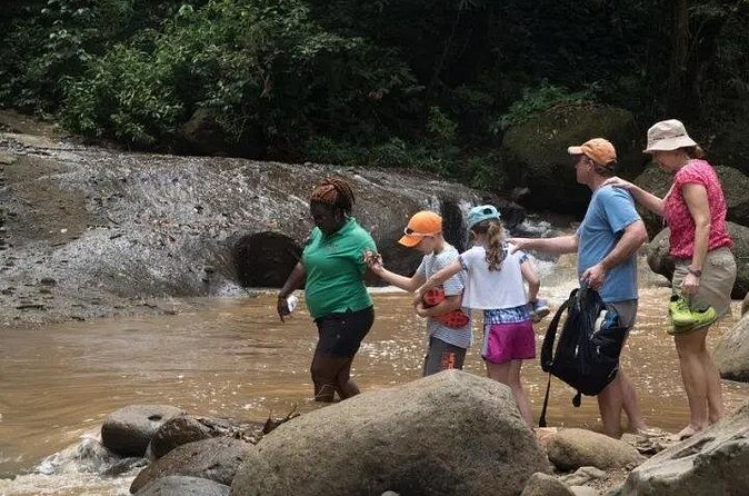Triple Adventure - Jeep Safari - Walking beneath the canopy to Errard Waterfall